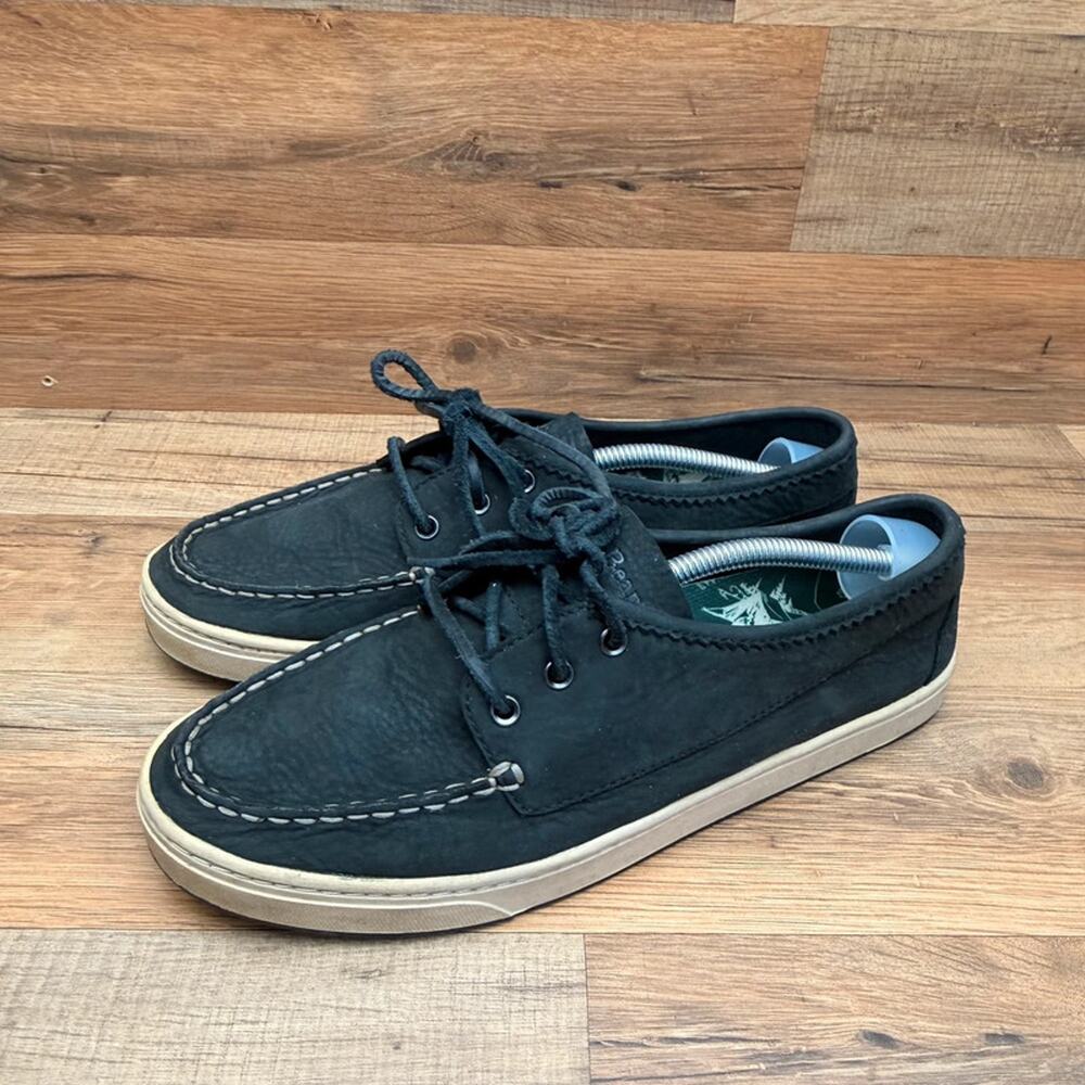 LL Bean Women’s Size 9 boat shoes Nubuck Black